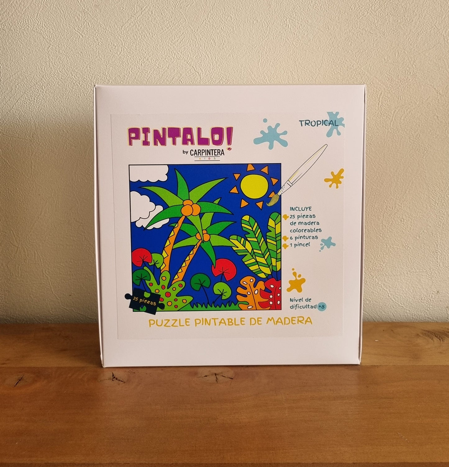 Puzzle pintable tropical