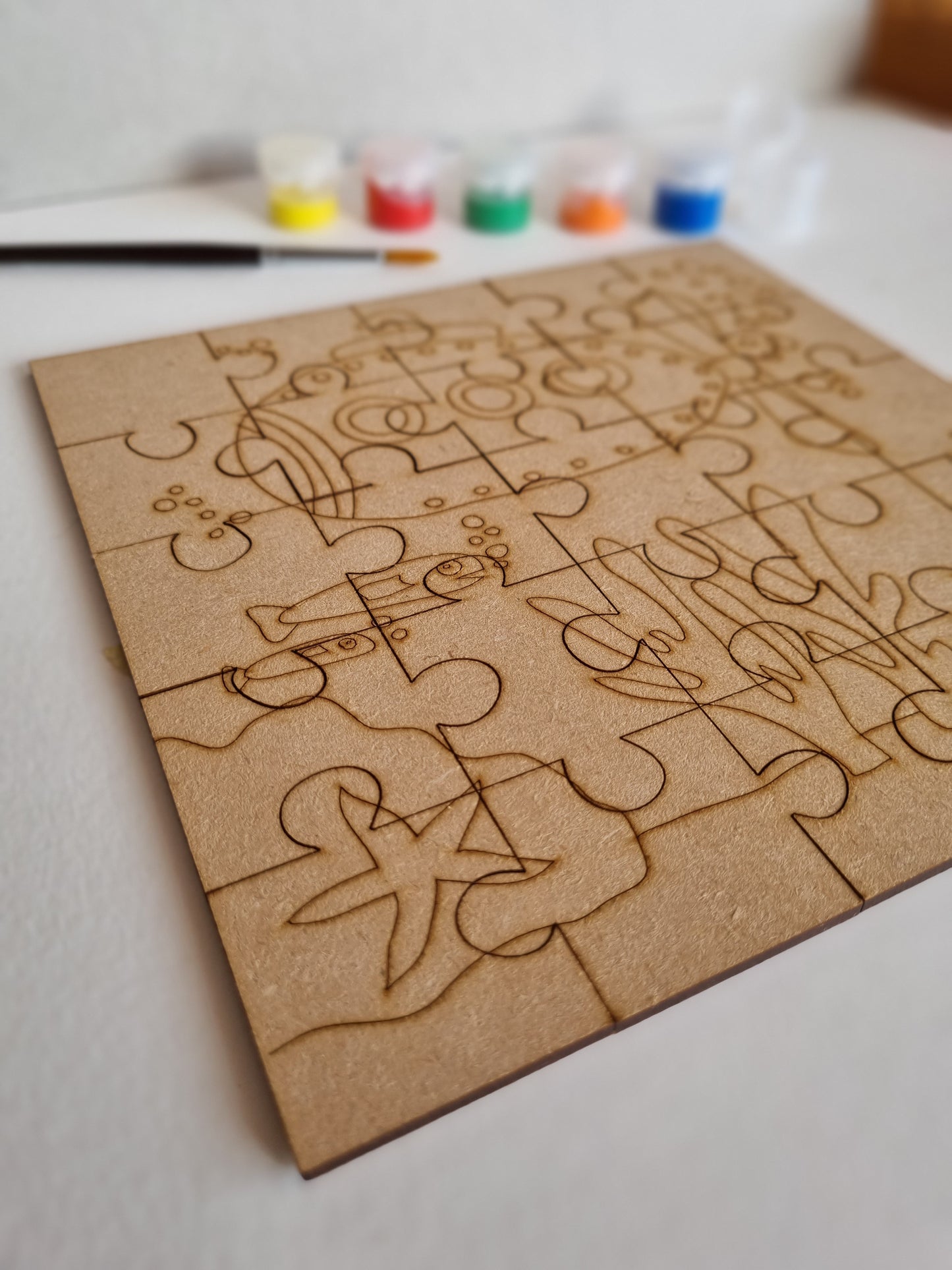 Puzzle pintable submarino