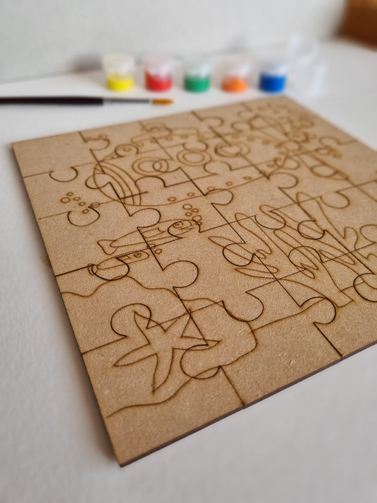 Puzzle pintable submarino