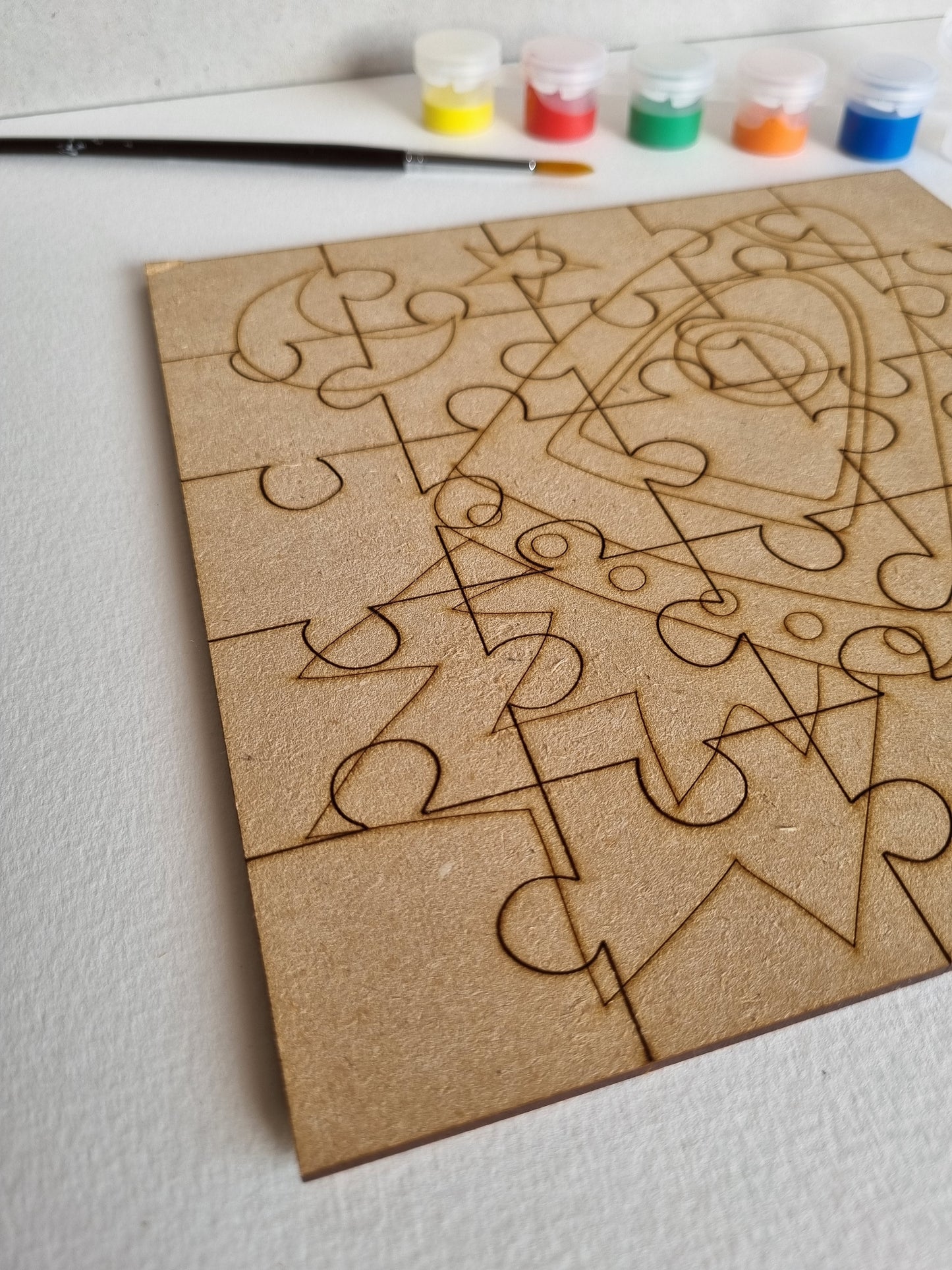 Puzzle pintable cohete