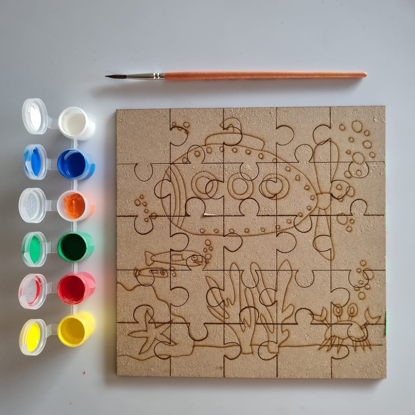 Puzzle pintable submarino